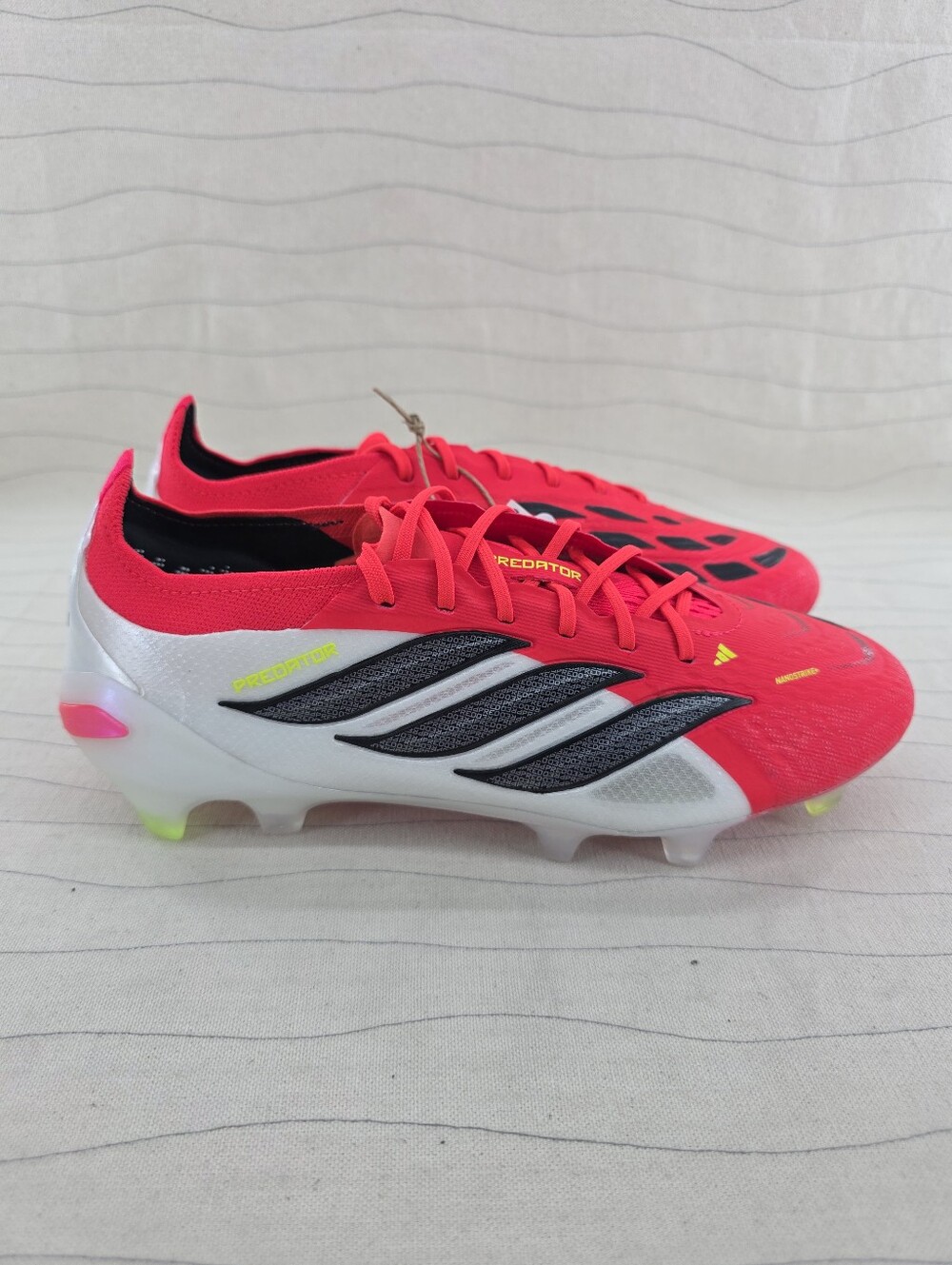 Adidas Mens Predator Elite FG 'Lucid Red Black' Soccer Cleats JS0433 Sz 6.5 NEW